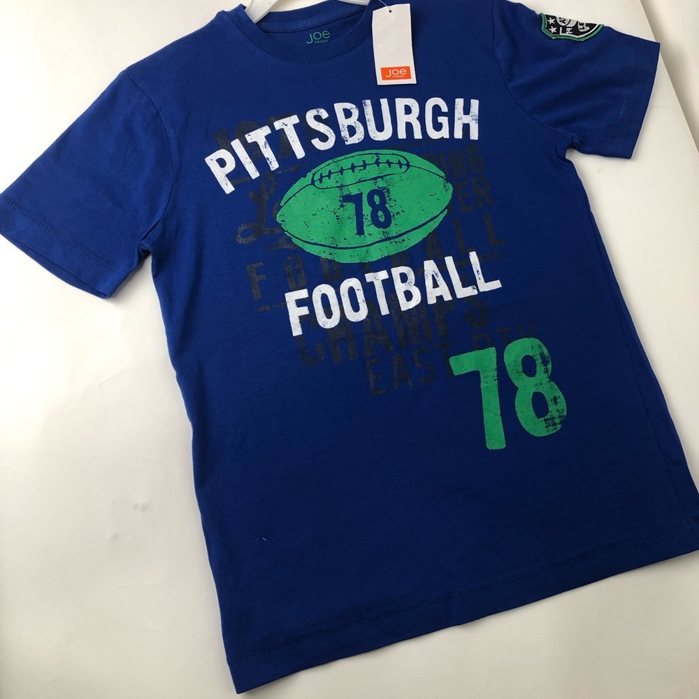 New Joe Fresh blue T-shirt. No stains or rips. Size 10-12